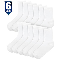 Kids Boys Girls Back to School Cotton Rich Plain Ankle School Socks Pack 6