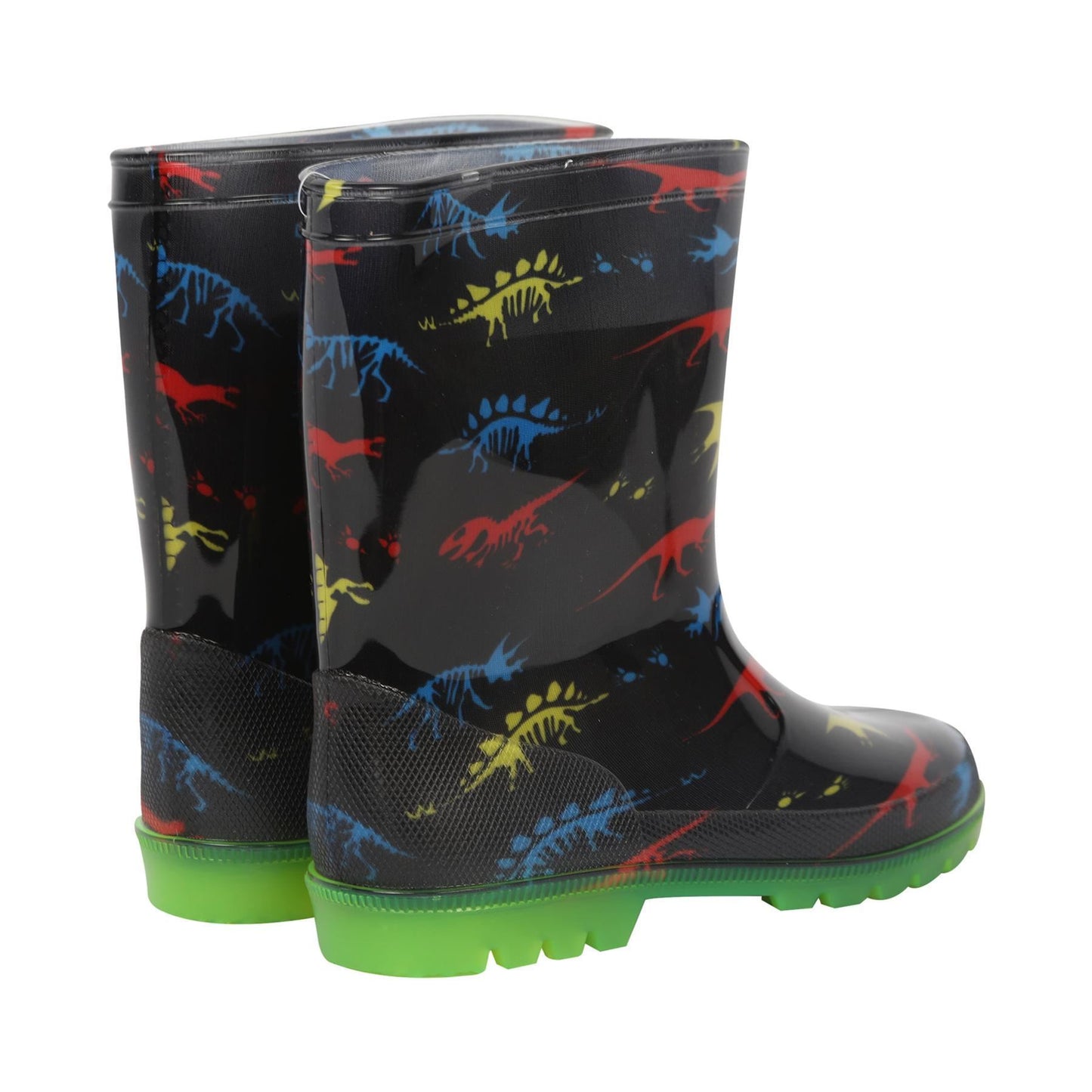 A2Z 4 kids Boys Girls Dinosaur Print Light Up Wellington Boots PVC Rain Wellies