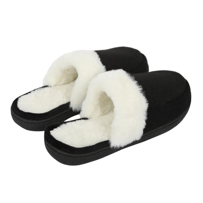 A2Z Womens Soft Slip On Slippers with Faux Fur Indoor House Shoes Non Slip Sole