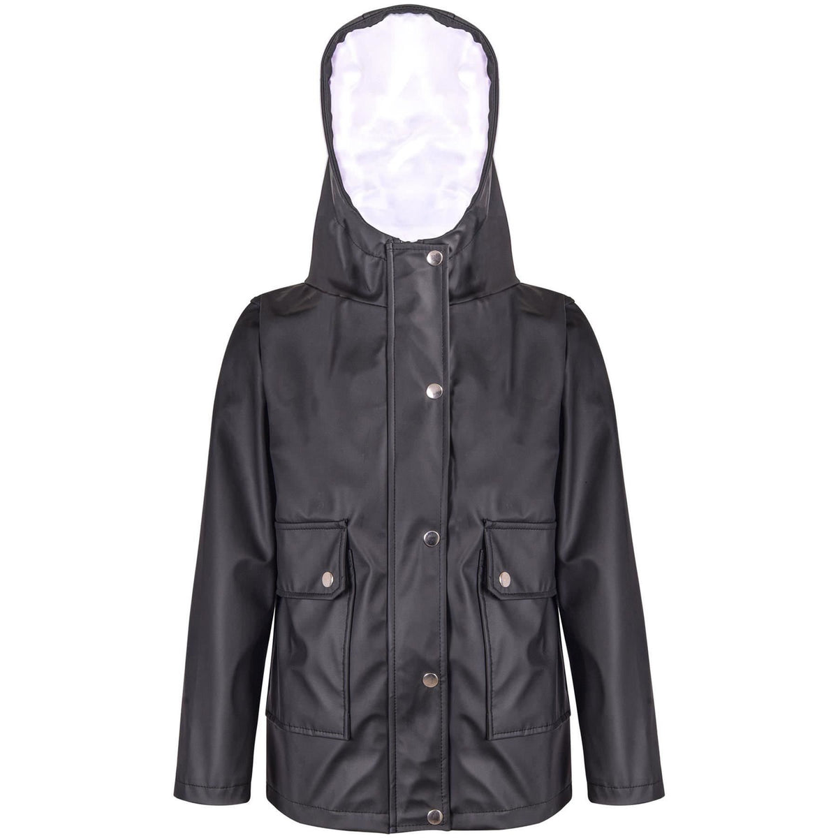 PU Raincoat Jacket Windbreaker Waterproof Parka Hooded For Girls Boys Age 5-13 Years
