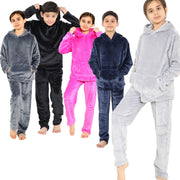 A2Z 4 Kids Childrens Warm Fleece twosie Hooded Pyjamas For Girls & Boys Sleepover 2 Piece Gift Set Age 5-6, 7-8, 9-10, 11-12 & 13 years