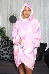 Unisex Men's Ladies Oversized Hoodie Printed Snuggle Super Soft Warm Blanket