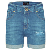 Kids Shorts Boys Girls Denim Ripped Chino Bermuda Shorts Knee Length 5-13 Years