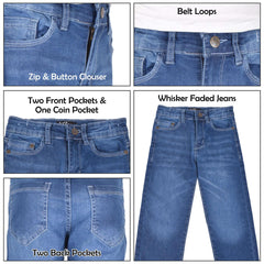 A2Z 4 Kids Boys Relaxed Straight Fit Cut Jeans for Teens Cotton Jean Age 5-13 Yr