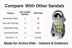 A2Z 4 Kids Boys Girls Sandals Slides Blue PU Upper Summer Beach Sports Open Toe