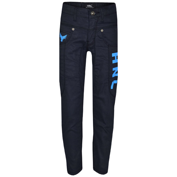 Boys Stretchy Jeans Designer Kids HNL Denim Skinny Jean Pants Trousers 5-13 Year