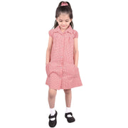 Girls Uniform School Dress Gingham Check Printed Dress With Matching Scrunchies - A2Z 4 Kids