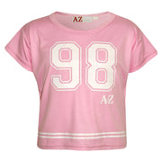 A2Z4Kids Girls Top Kids 98 Print Stylish Fashion T Shirt Crop Top New Age 5-13Yr