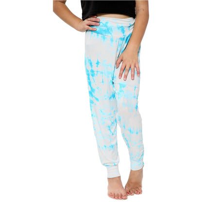 Kids Girls Ali Baba Harem Trouser Tie Dye Print Fashion Trendy Leggings 5-13 Yrs