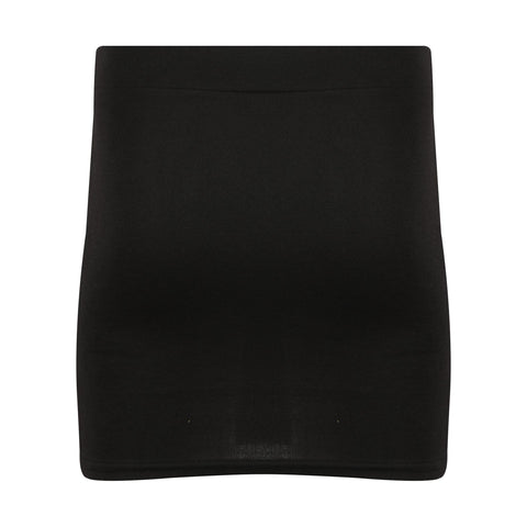 Kids Girls Black Mini School Skirt Stretch Waist Uniform Thigh Length Skirt
