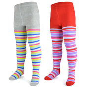 A2Z 4 Kids Girls Cotton Rich Tights Striped Comfortable Stretchy Warm Durable Super Soft Children's Leggings