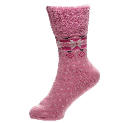 A2Z Ladies Fairisle Thermal Cosy Bed Socks with Grips Extra Warm Winter Footwear