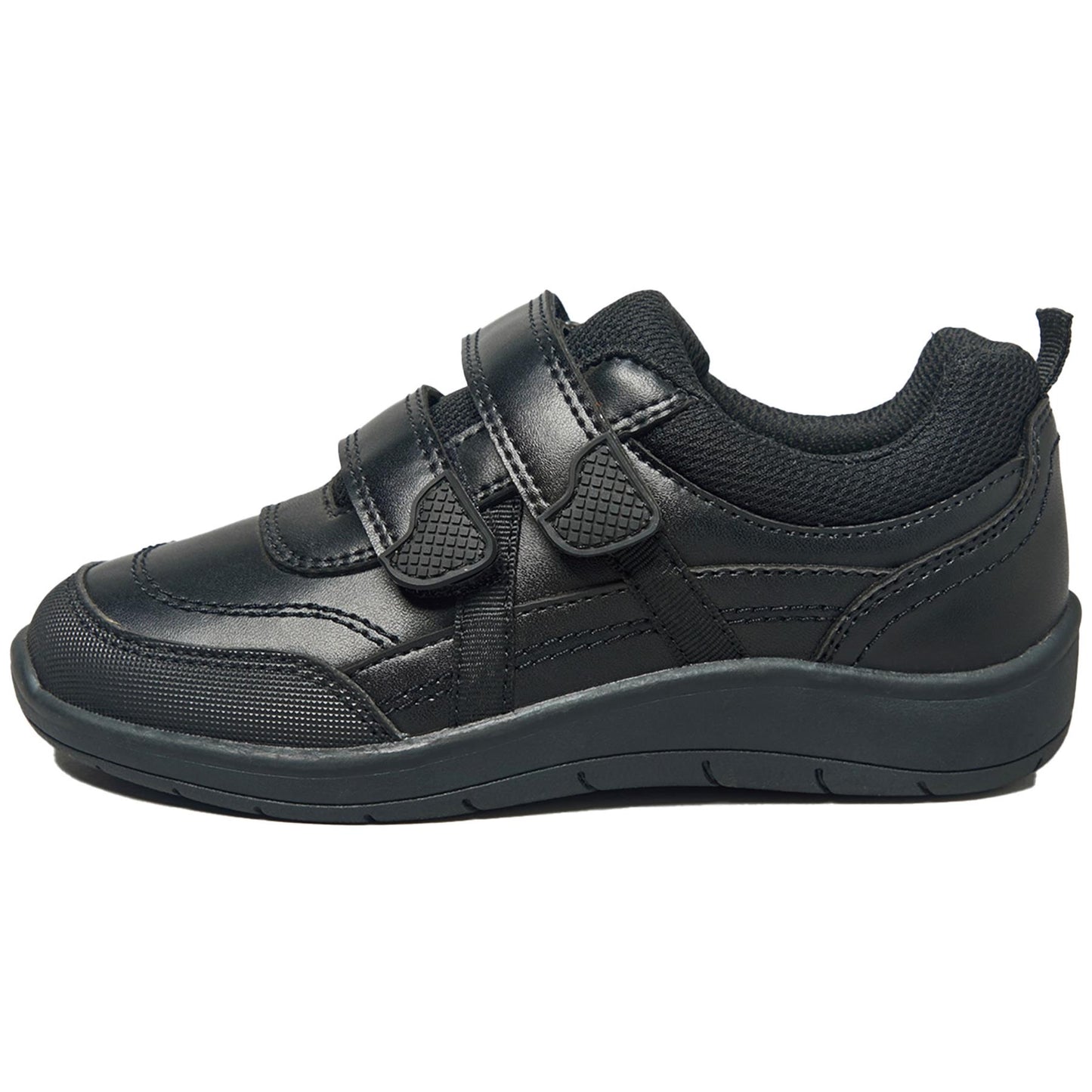 Kids Boys School Shoes Wide Fit Walking Sneaker Touch Fasten Athletic Trainers