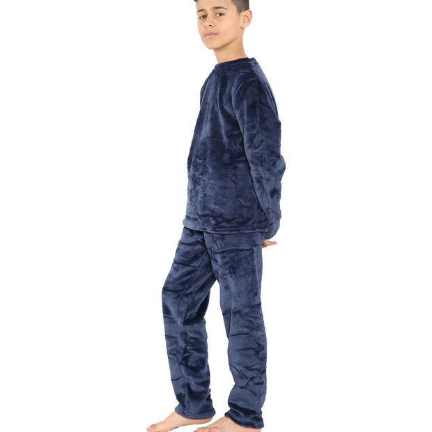 A2Z 4 Kids Childrens Warm Fleece twosie Crew Neck Pyjamas For Boys & Girls Sleepover 2 Piece Gift Set Age 5-6, 7-8, 9-10, 11-12 & 13 years