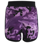 A2Z 4 Kids Girls Shorts Set 100% Cotton Contrast Taped Trendy Fashion Summer Camouflage Purple T Shirt Top and Hot Short Pants Outfit Set New Age 5 6 7 8 9 10 11 12 13 Years