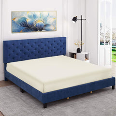Easy Iron Percale Fitted Sheet Cotton Single Double King Super King Bed Sheet