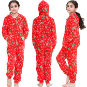 A2Z Onesie One Piece Kids Christmas Rudolph Red Pyjamas Xmas Jumpsuit for Adults