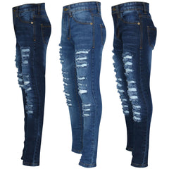 A2Z 4Kids Kids Ripped Jeans Comfort Stretch Jeans Cotton  Pants  Age 3-14 Years