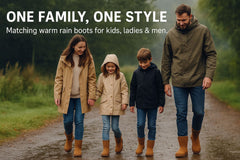 Kids Girls Boys Mens Ladies Camel Wellies Waterproof Rain Boots Non Slip Sole