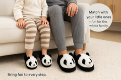 A2Z Boys Girls Womens Mens Panda 3D Plush Slippers Warm Indoor Shoes Kids Adults