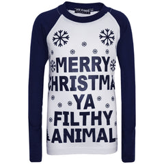 Kids Girls PJS Merry Christmas Ya Filthy Animal Print Trendy PJS Age 2-13 Years