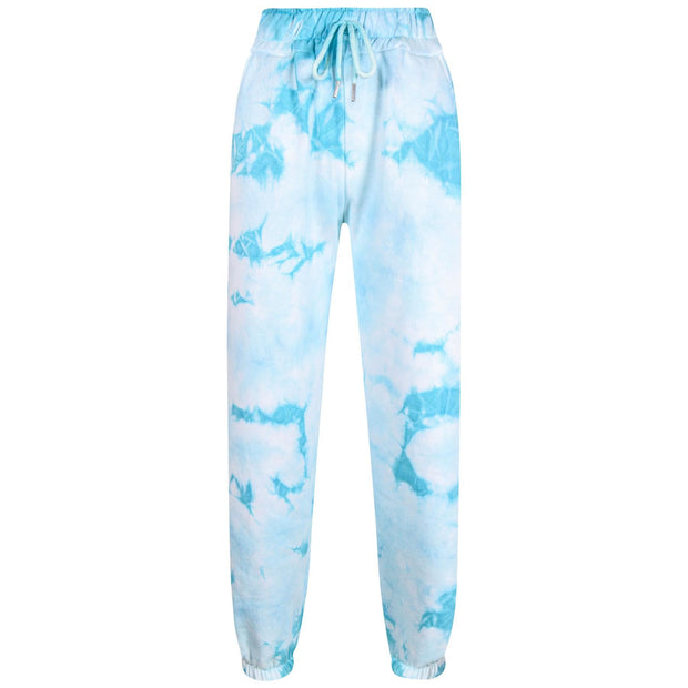 Kids Tie Dye Tracksuit Gym Cropped Hoodie Sweatpants Cord Set Girls Age 5-13
