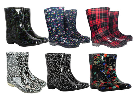 A2Z Ladies Anti-Skid Waterproof PVC Wellies Lightweight Women Wellington Boots