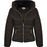 A2Z 4 Kids Girls Jacket Kids Stylish Padded Black Puffer Bubble Fur Collar Quilted Warm Thick Coat Jackets Age 3 4 5 6 7 8 9 10 11 12 13 Years