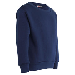 Kids Girls Boys Sweatshirt  Plain Crew Round Neck Uniform  Age 2-13 Years