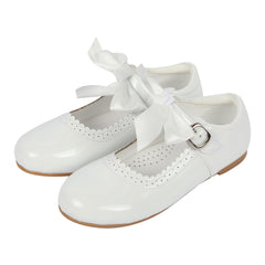 A2Z 4 Kids Girls Toddler School Shoes Removable Bow Patent Leather Mary Jane