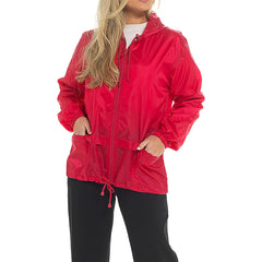 A2Z Ladies Waterproof Jacket Windbreaker Hooded Lightweight Raincoat For Women