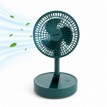 6 Inch USB Desk Fan Portable Adjustable Height 3 Speed LED Indicator Cooling Fan