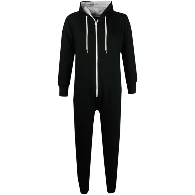 Kids Boys Girls Unisex Onesie Super Soft Fleece Hooded Zip Up Jumpsuit Loungewear Costume