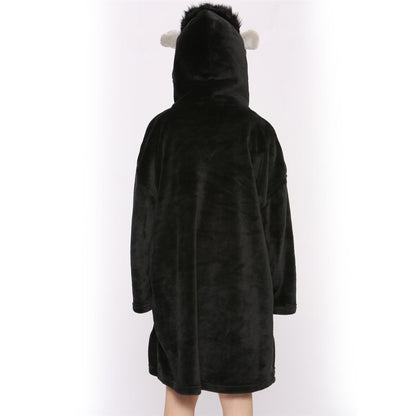Unisex Men's Ladies Oversized Hoodie Printed Snuggle Super Soft Warm Blanket