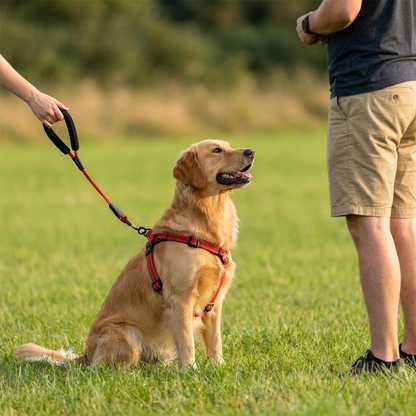 A2Z Dog Collar Harness And Lead Set Reflective Adjustable Walking Set