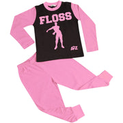 A2Z 4 Kids Kids Girls Pajamas Designer's Baby Pink PJS Floss A2Z Print Contrast Sleeves Pyjamas Xmas Stylish Loungewear Nightwear Outfit PJS Sets New Age 2 3 4 5 6 7 8 9 10 11 12 13 Years