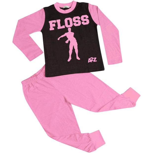 A2Z 4 Kids Kids Girls Pajamas Designer's Baby Pink PJS Floss A2Z Print Contrast Sleeves Pyjamas Xmas Stylish Loungewear Nightwear Outfit PJS Sets New Age 2 3 4 5 6 7 8 9 10 11 12 13 Years