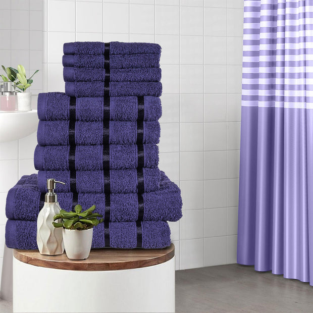 Luxurious 10 Piece Towel Bale Set 2x Bath Towels (66x118cm) 4x Soft and Absorbent Hand Towels (51x81cm) and 4x Cozy Face Towels (30x30cm) 500 GSM 100% Cotton Towels Available in 1 Pack adn 2 Pack Options - A2Z 4 Kids