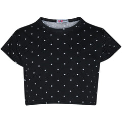 A2Z 4 Kids Girls Crop & Shorts Polka Dot Trendy Fashion Outfit Age 5-13 Years