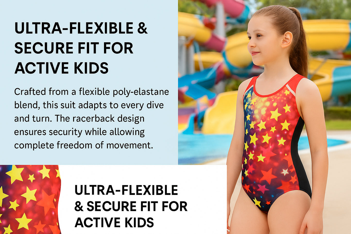 A2Z 4 Kids Girls Swimming Costume One Piece UPF 50+ UV Sun Protection Swimsuit