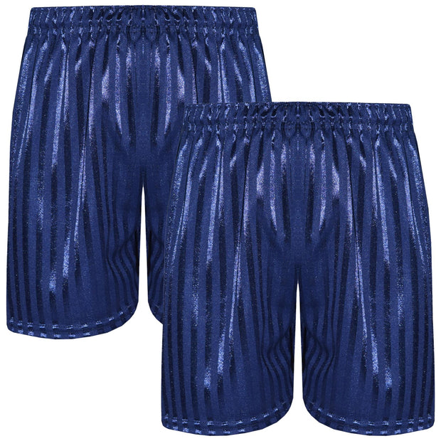 A2Z 4 Kids Shadow Stripe PE Shorts Pack of 2 Football Gym Shorts Age 2-13 Years