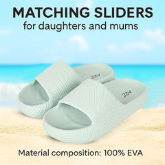 A2Z Kids Matching Mum Daughter Sliders Soft EVA Non Slip Shower Pool Slippers