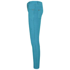 Kids Skinny Jeans Girls Stretchy Jeggings Fit Pants Coloured Trousers 5-13 Years