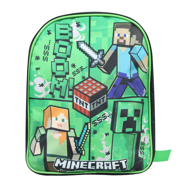 Kids Boys Minecraft Backpack Officially Licensed Back to School Game Over PE Bag