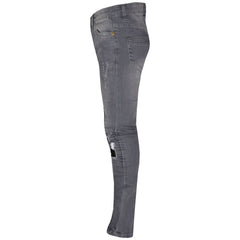 Kids Girls Stretchy Jeans Designer Ripped Drape Panel Denim Pant Trouser 5-13 Yr