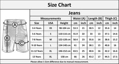 Kids Boys Ripped Jet Black Denim Shorts Comfort Stretch Jeans Trouser Pants 5-13