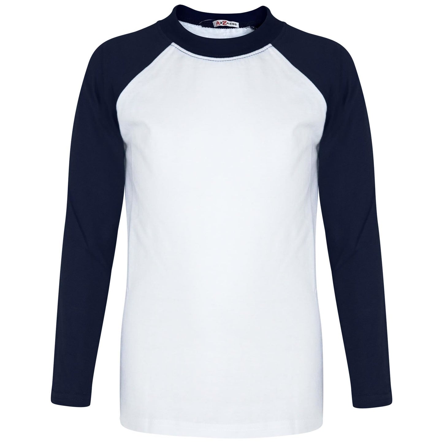Kids Boys Girls T Shirts Plain Baseball Long Raglan Sleeves Sports Tees 2-13 Yrs
