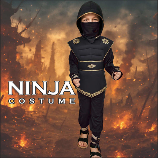 A2Z 4 Kids Boys Girls Ninja Halloween Costume Fancy Dress School Parties Costume