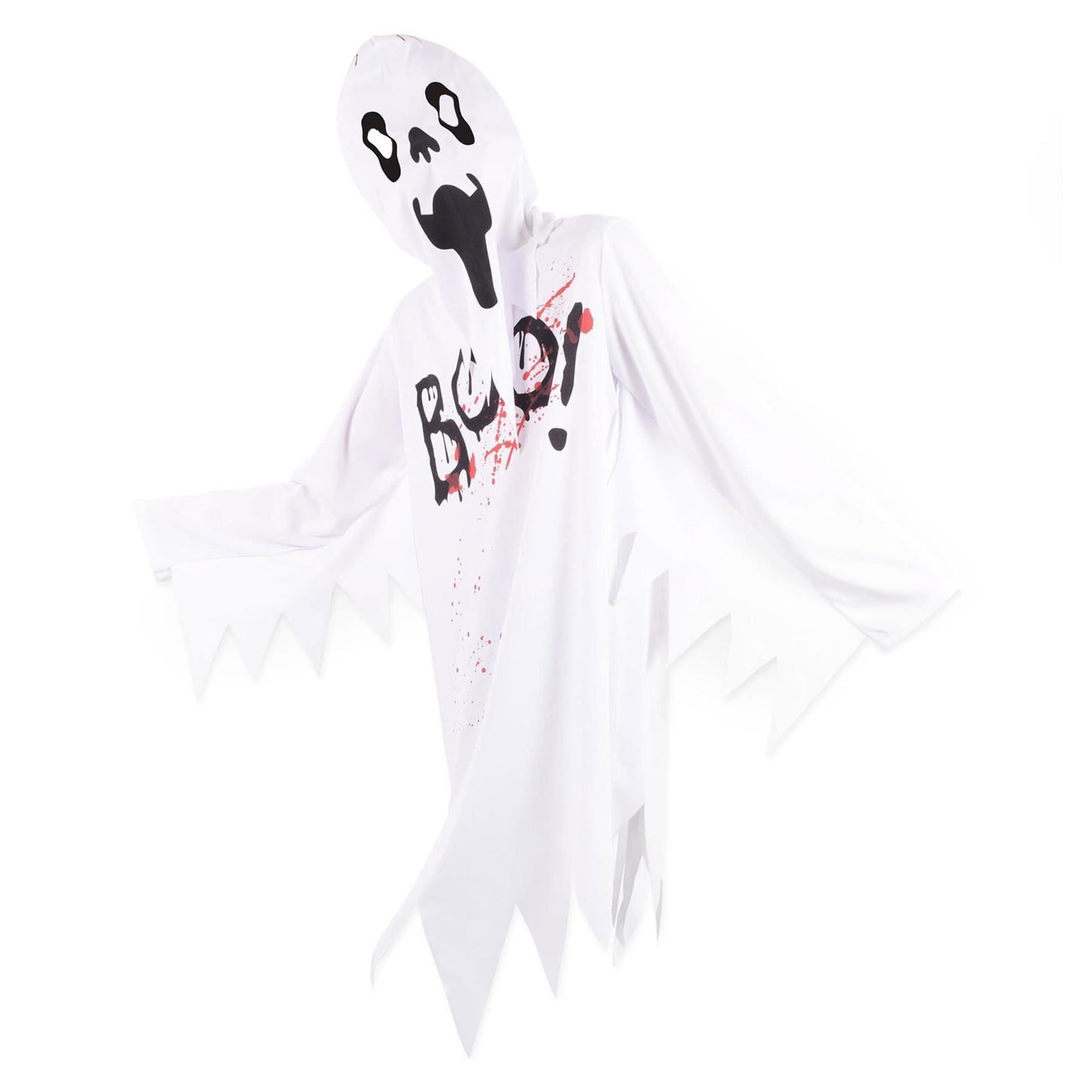 Kids Girls Boys Top BOO Printed Halloween Spooky Ghost Costume Scary White Top