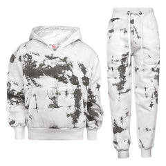 Kids Cropped Tie Dye Tracksuit Hoodie Jogging Sweatpants Girls Age 5-13 Years